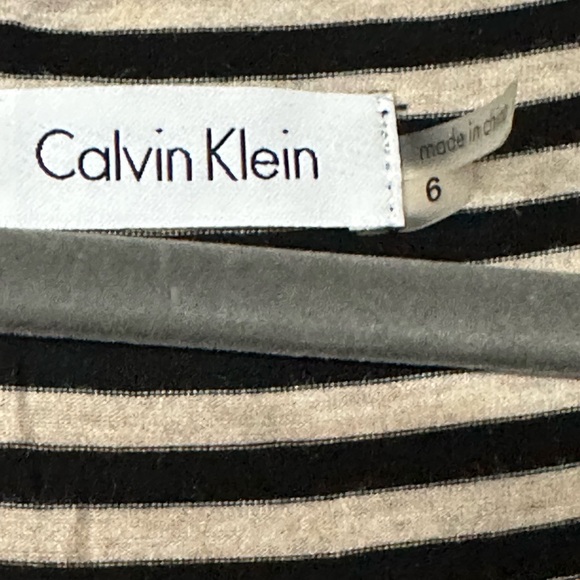 DONATE NWOT VINTAGE Calvin Klein Striped Knit Midi Dress SZ: 6 - Picture 3 of 3